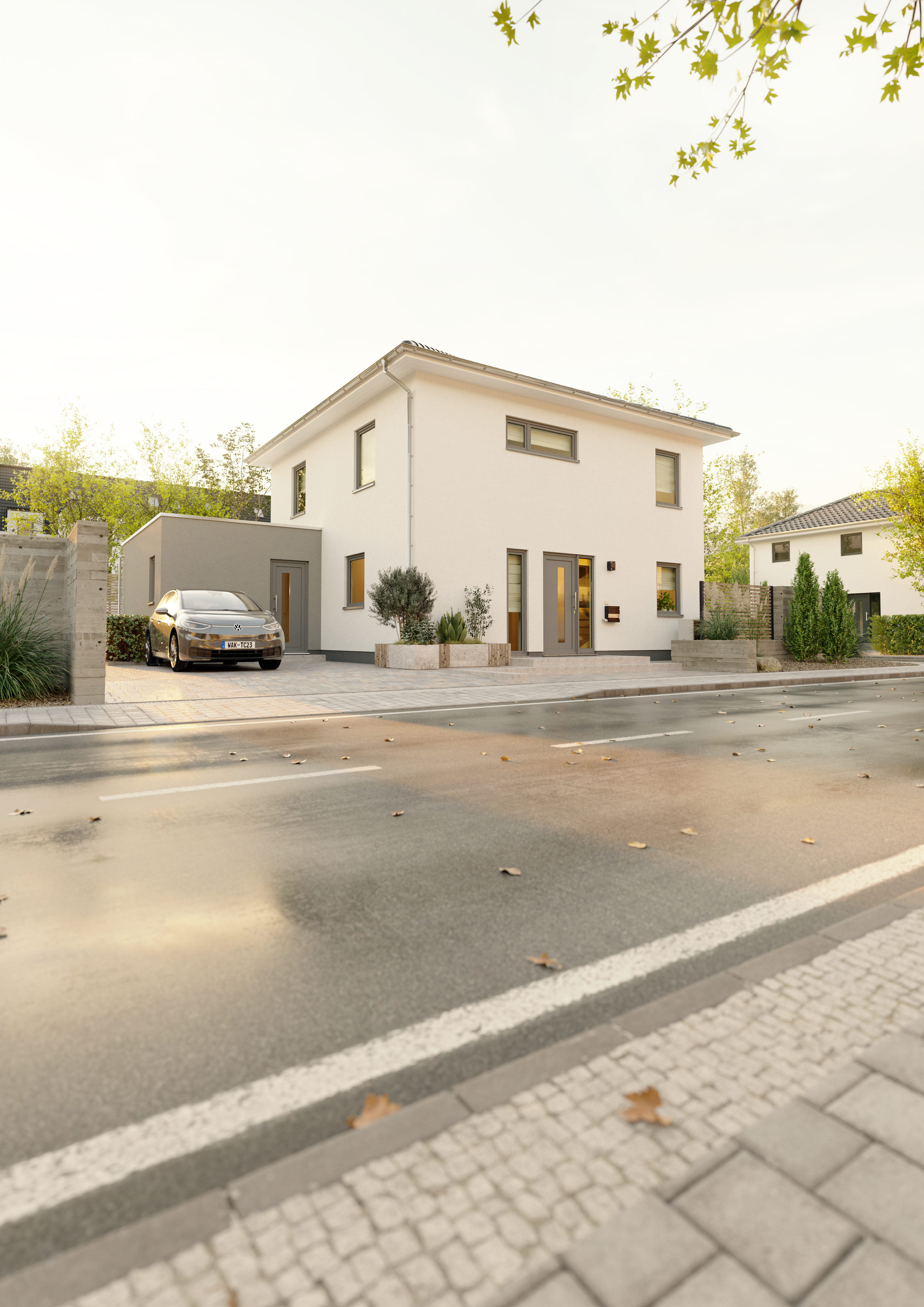 ie Stadtvilla 124 in Kronach mit Walmdach, zwei Vollgeschossen und großzügigem Wohnraum – stilvolles Wohnen für Familien