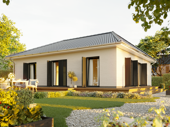 Der Bungalow 92 in Kronach – kompaktes, barrierefreies Massivhaus mit cleverem Grundriss, ideal für Paare oder Senioren